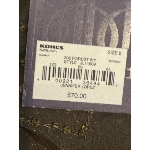 Jennifer Lopez Embellished Mini Skirt Womens Size 8 Sequined Forest Ivy Green - Picture 4 of 6